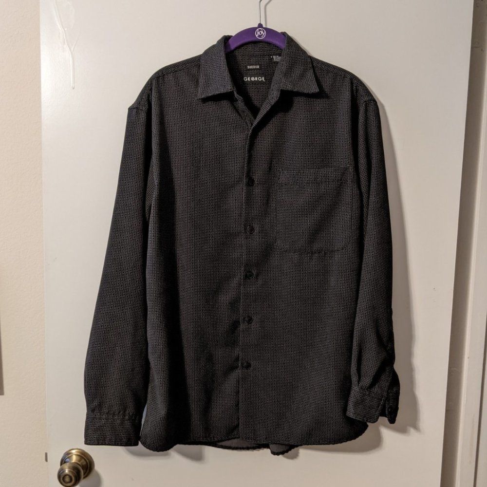 Long Sleeve Button Down Sueded Shirt SZ S 34/36